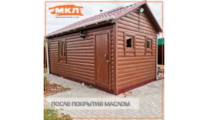 Обновление покрытия бани материалами DECKEN, под руководством сотрудников компании 